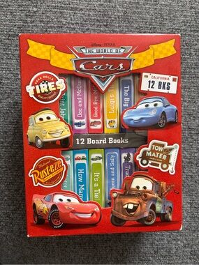 Disney Pixar The World of Cars 12-Book Board Book Set - Red